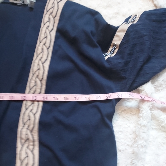 Vintage Bonnie & Bill II by Holly Navy Open Front Sweater Old Money Grandmacore - Picture 9 of 10